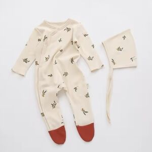 Cream Baby Onesie with Lemon Print